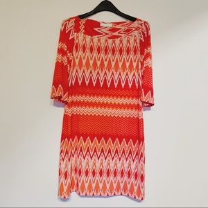 Donna Morgan Coral Chevron Sheath Dress 12